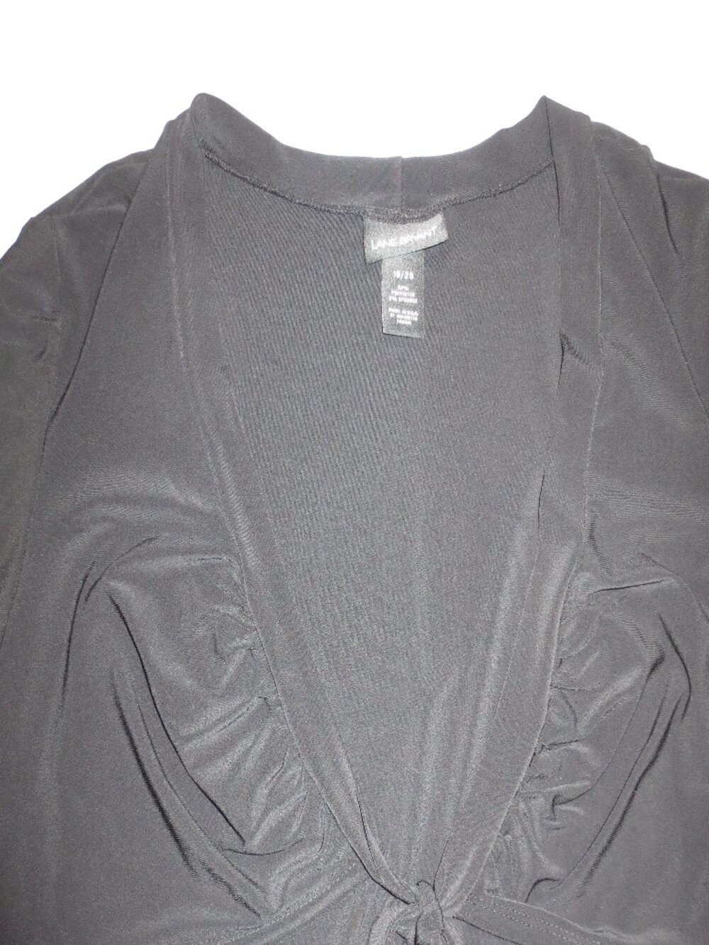 LANE BRYANT womens SHRUG black SHIRT top COVER-UP cropped JACKET SIZE 18/20